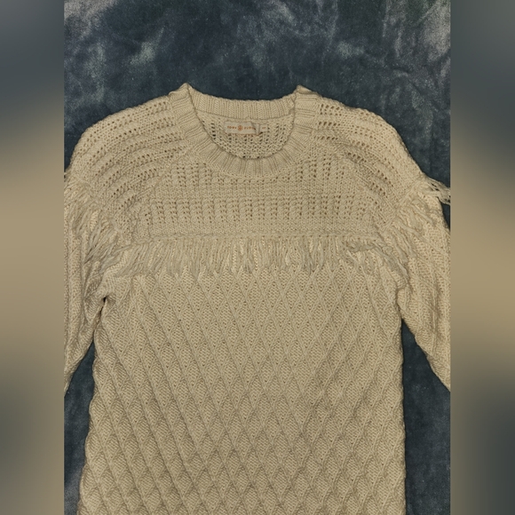 Tory Burch cream colored sweater size small. - Picture 3 of 5